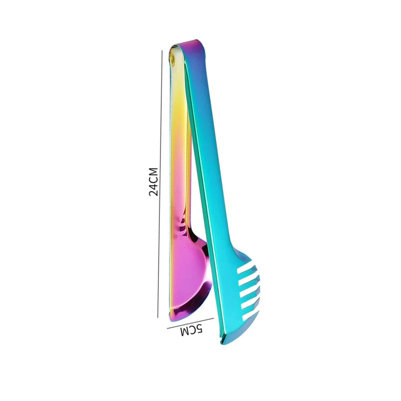 Gold Stainless Steel Food Tongs – Elegant Grill & Kitchen Clamp | Durable, Easy-Use, Multipurpose