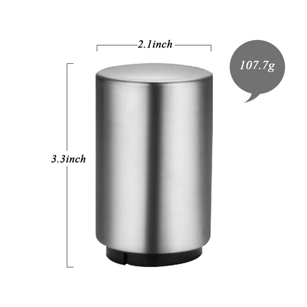 Magnetic Push-Down Bottle Opener – Stainless Steel, Reusable Cap Friendly