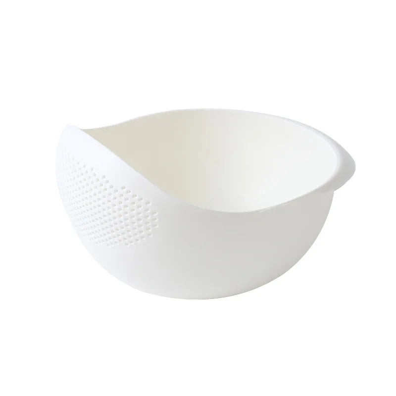 2-in-1 Rice Strainer & Washing Bowl – BPA-Free Colander for Grains, Fruits & Veggies