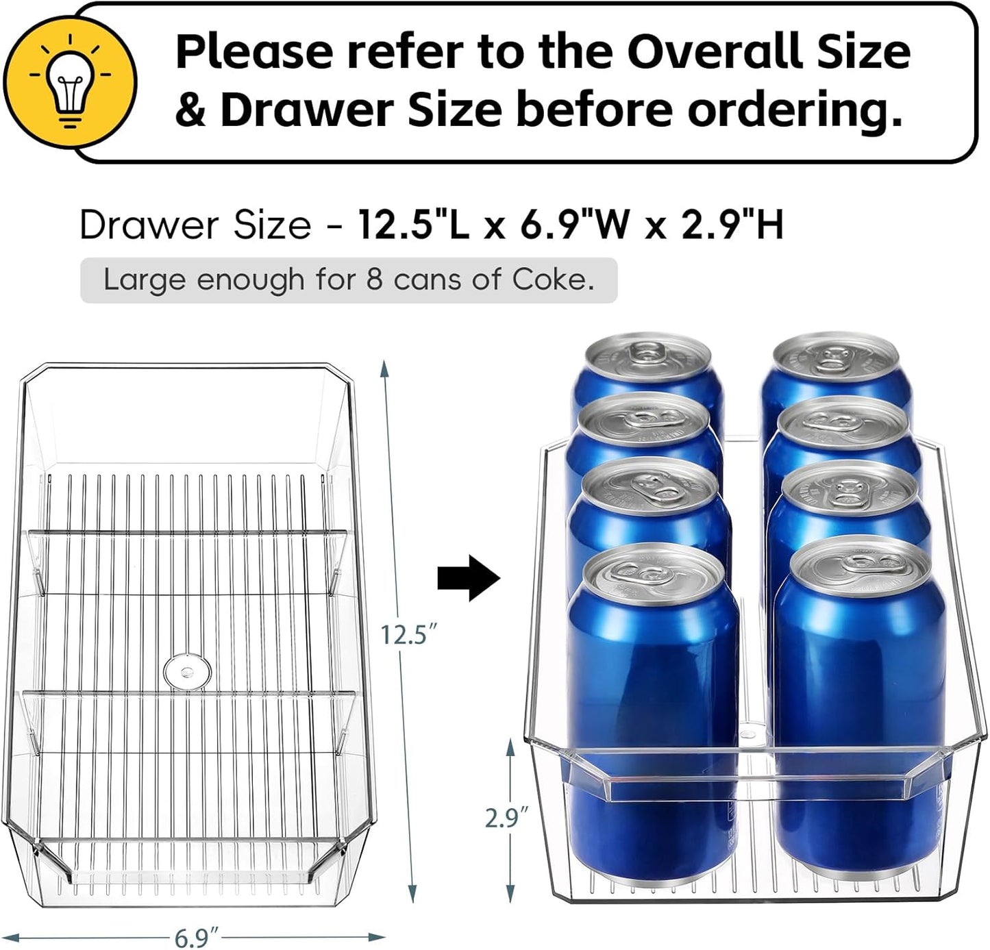 2-Tier Clear Slide-Out Organizer Set – Multiuse Storage for Kitchen, Pantry & Bathroom