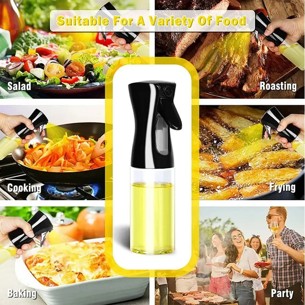Oil Spray Bottle – Transparent Olive Oil & Vinegar Dispenser (200ml/300ml/500ml)
