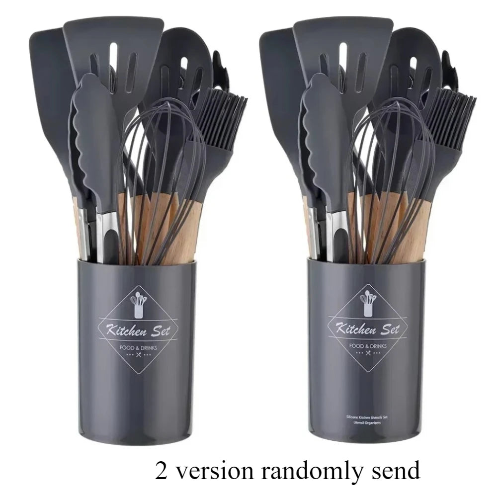 12PCS Silicone Kitchen Utensils Set – Non-Stick, Heat-Resistant, All-in-One Cooking Tools