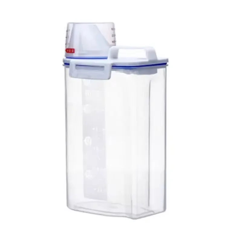 3Pcs Airtight Rice & Grain Storage Containers – 2KG Capacity with Measuring Cup & Lid