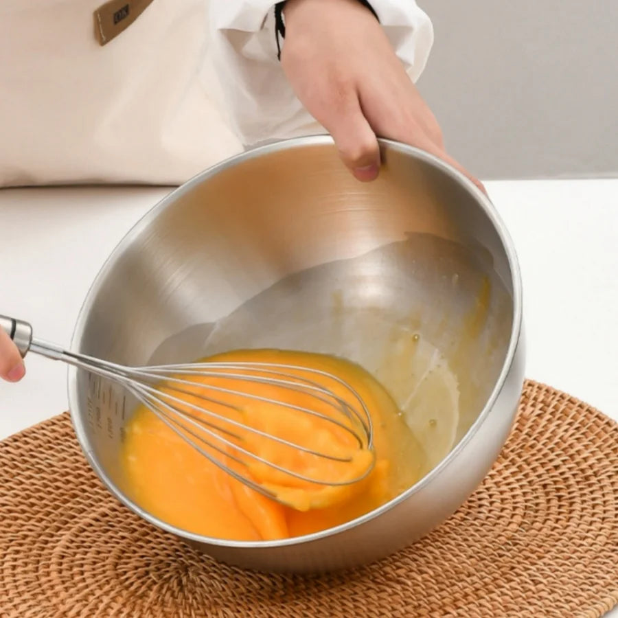 Stainless Steel Salad & Noodle Bowl – Gold & Silver Finish | Elegant Food Container