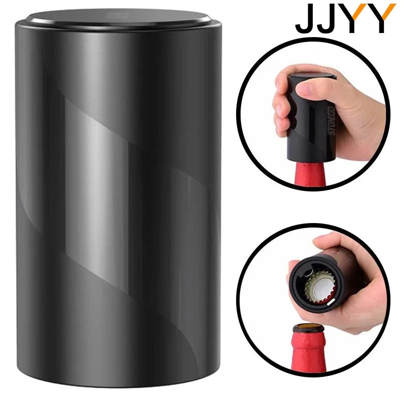 Push-Down Magnetic Bottle Opener – Automatic & Cap-Catching Design