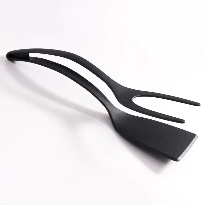 2-in-1 Grip & Flip Silicone Spatula Tongs – Non-Stick Egg and Fish Flipper Tool