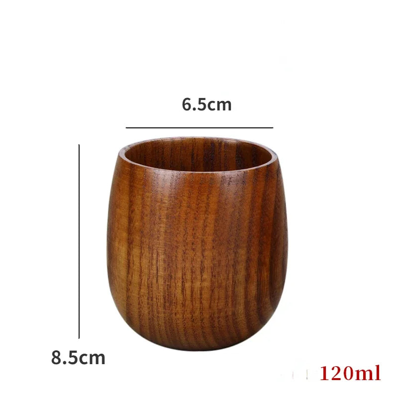 Japanese Jujube Wood Bowl – Retro Solid Wood Tableware for Soup, Salad & Snacks