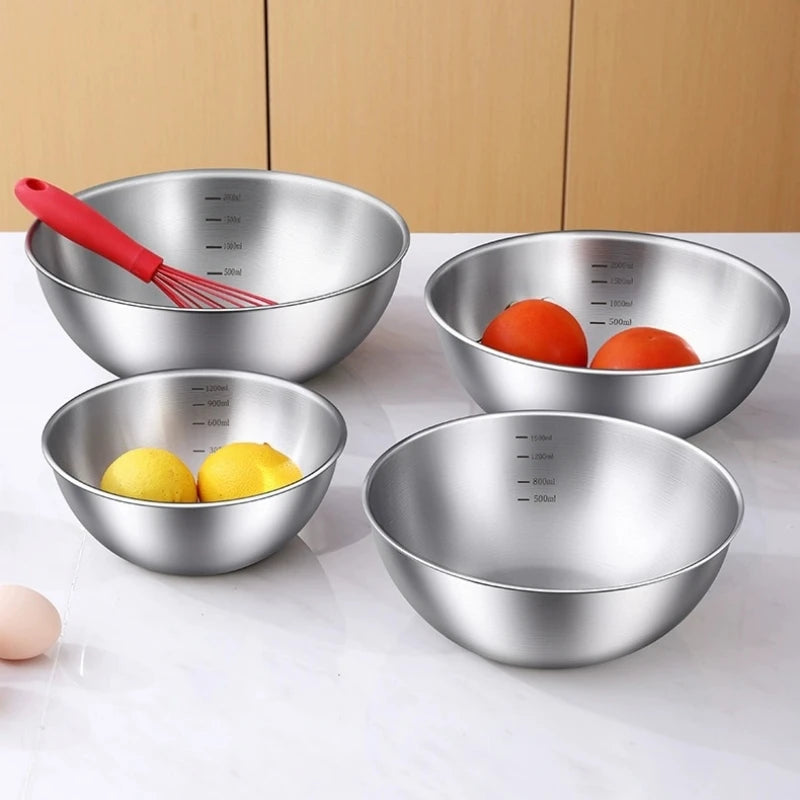 Stainless Steel Salad & Noodle Bowl – Gold & Silver Finish | Elegant Food Container