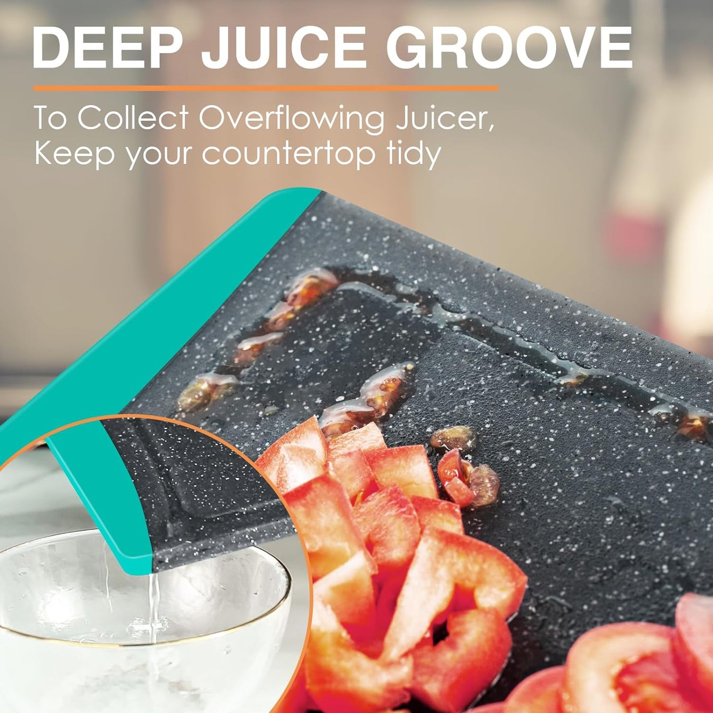 3PCS Extra Large Cutting Board Set – Non-Slip Plastic with Juice Grooves & Handles