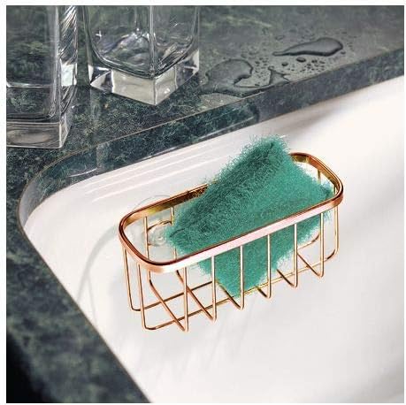 [iDesign] Stainless Steel Sink Organizer – Add to Cart Buy Now Sponge Holder | Rust-Resistant, Suction Mount, Quick-Dry Design