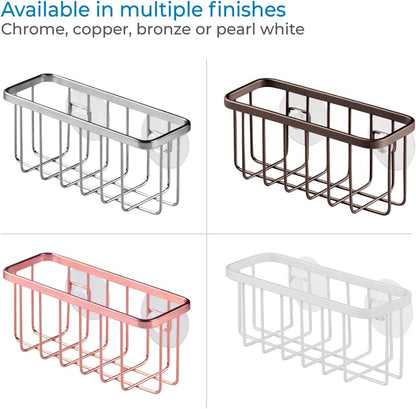[iDesign] Stainless Steel Sink Organizer – Add to Cart Buy Now Sponge Holder | Rust-Resistant, Suction Mount, Quick-Dry Design