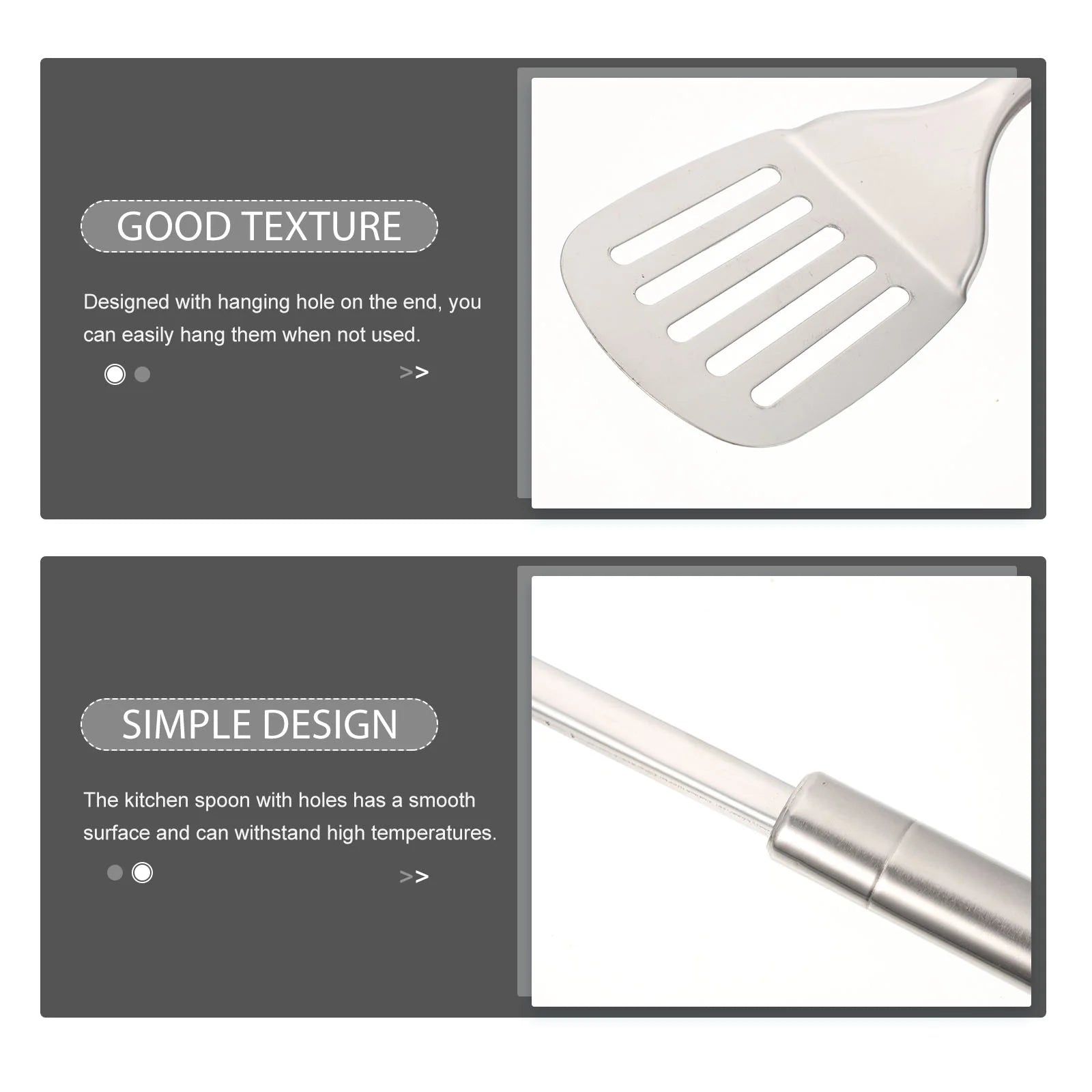 5PCS Stainless Steel Utensil Set – Heat-Resistant & Hanging Kitchen Tools