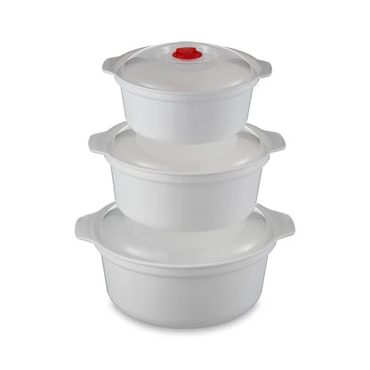 Microwave Heating Storage Bowl – Plastic Container with Lid for Noodles, Buns & Leftovers