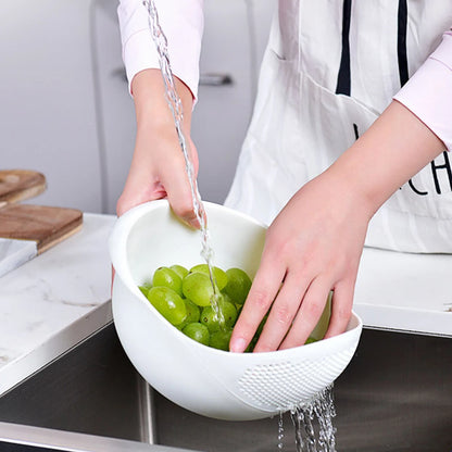 Multi-Purpose Rice & Vegetable Drainage Basket – Ergonomic Plastic Kitchen Sieve