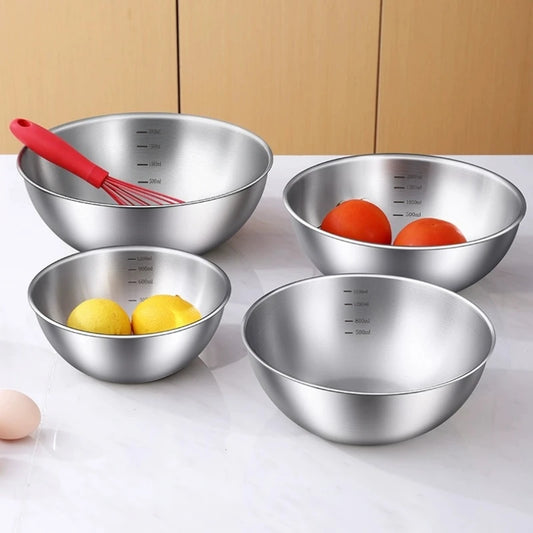 Stainless Steel Salad & Noodle Bowl – Gold & Silver Finish | Elegant Food Container
