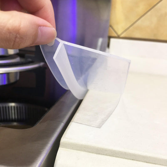 [KindGa] Clear Silicone Gap Covers – Add to Cart Buy Now Kitchen Seal Strips | Heat-Resistant, Easy to Cut, Spill-Proof Filler (Set of 2, 21”)