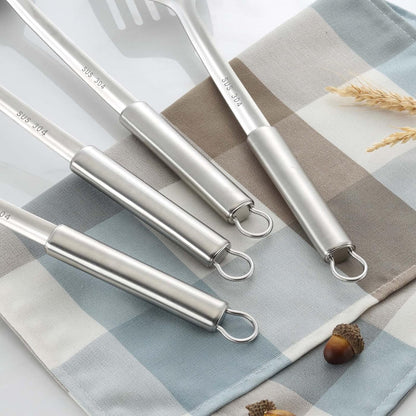 4PCS Stainless Steel Cooking Utensil Set – Wok Tools with Heat-Resistant Handles