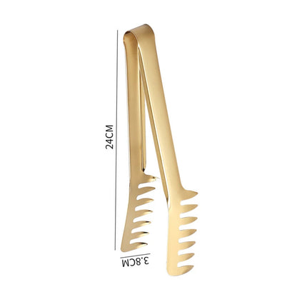 Gold Stainless Steel Food Tongs – Elegant Grill & Kitchen Clamp | Durable, Easy-Use, Multipurpose