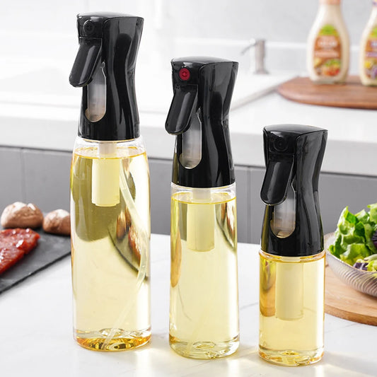 Oil Spray Bottle – Transparent Olive Oil & Vinegar Dispenser (200ml/300ml/500ml)